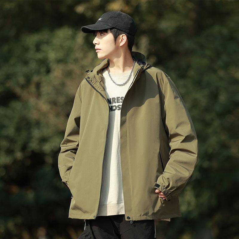 [Single Jacket] Laminated three-in-one outdoor hiking jacket for men and women, autumn waterproof and windproof jacket