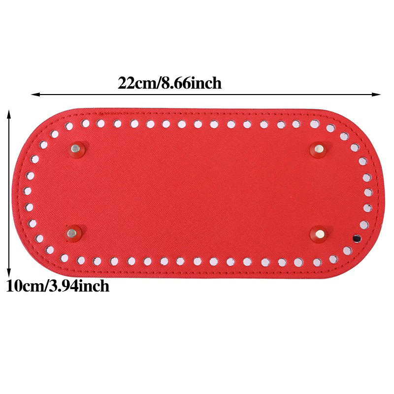 Creative Oval Shape DIY Hand Stitched Woven Bag Cushion Base with Holes Rivet Bottom Accessories
