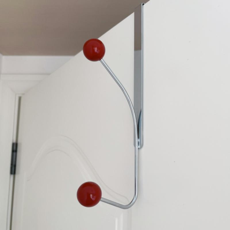 Over-The-Door Iron Hook Rack Easy Install,Heavy-Duty Metal Hooks For Coats,Hats Perfect For Bedroom, Kitchen & Bathroom Storage