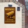 24-Hour Surveillance Sign - Vintage Iron Security Notice for Home & Business Decor