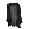 LORETTA CAPONI [Excellent Condition/2013 Model] 25-010-510-0008 100% Silk, Shell Button, Double-breasted, Sheer Jacket S blackUsed