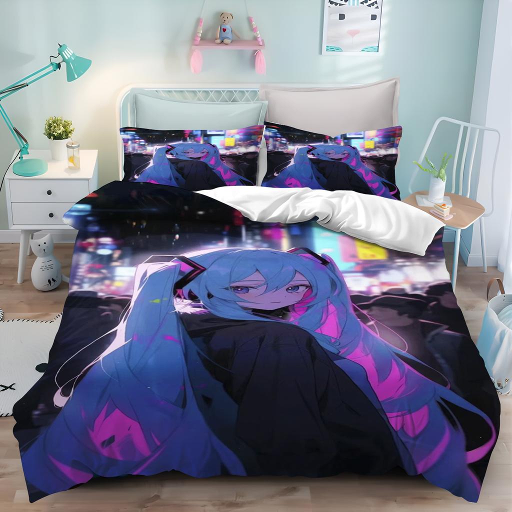 Duvet Cover Hatsune Miku Bedding Set Teen Bedroom 100% Polyester Decor Ultra Soft Comfortable Children Room New Various Size