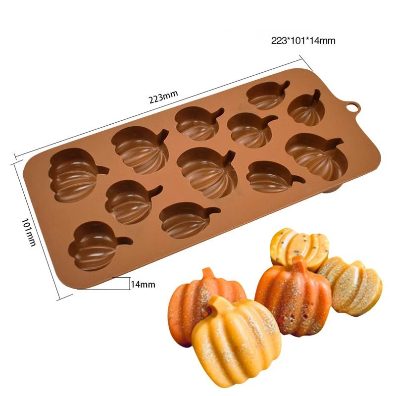 1pc Halloween Pumpkin Skull Silicone Mold Durable Cake Fondant Handcrafted Mold For Children Home Decorative Baking Mold Tools