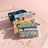 New Fashion Flower Multi-layer Cotton Fabric Coin Purse Women Card Wallet Small Change Bag Retro Canvas Female Hand Purses Pouch