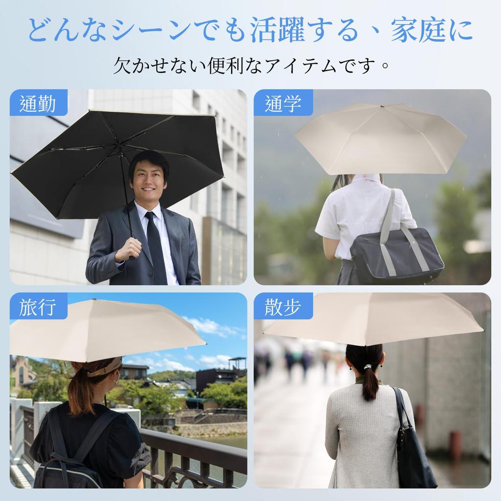 GOSO Folding Sun Sun and Rain 6 and Lightest Carbon Fiber Check Ultra Water UV Heat Wind 365 Days a Mini Perfect for the Rainy Unisex Gift Umbrella,