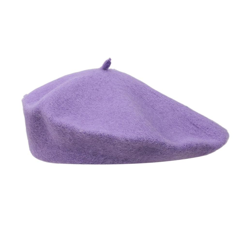 Fashion Warm Winter Wool Berets Hat Retro Elegant Plain Cap All Matched Solid Color French Artist Hat Women Girls