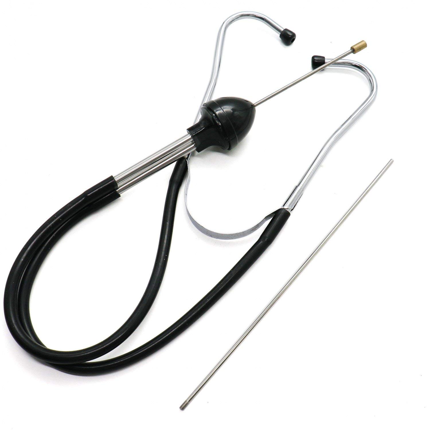 Garnish Gripper Mechanic S Stethoscope Automotive Engine Diagnostic Sensitive Hearing Tool For Cars, Trucks And Motorcycles,Black