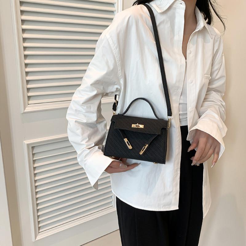 Trendy Commuter Bag Small Square Pu Leather Handbag For Spring Summer 2024