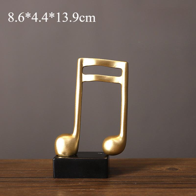 Y Minimalist Resin Music Note Sculpture Elegant Treble Clef Decor for Living Room Modern Art Craft Gift Idea Trending Home Decor