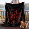 Warm Flannel Blanket Slipknot Pattern, Lightweight Comfortable Throw Blanket for Bed Sofa Use