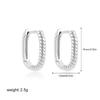 Fashion Twist Hoop Earrings for Women Gold Color U Shape Huggies Ear Buckle Waterproof Earring Vintage Jewelry Gift