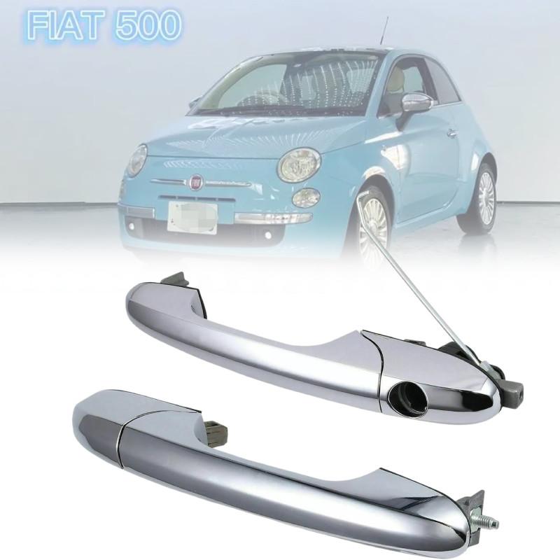 500 Offside Fiat Left Right Driver Side Chrome Outer Door Handle Car Accessories