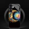Creative Star Moon Tempered Glass Phone Case Suitable for Samsung Galaxy S26 S25 S24 S22 S21 S20 FE/Ultra/Plus Anti Drop