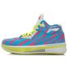 Li Ning WOW 2 Trendige Rutschfeste, Abriebfeste, Rückfedernde Low-Top Basketballschuhe Herren Blau Pink Weiß ABAH017-16