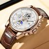 Watch Men Top Brand Luxury Leather Men Watch Business Waterproof Sports Chronograph Quartz Wristwatches Montre Homme