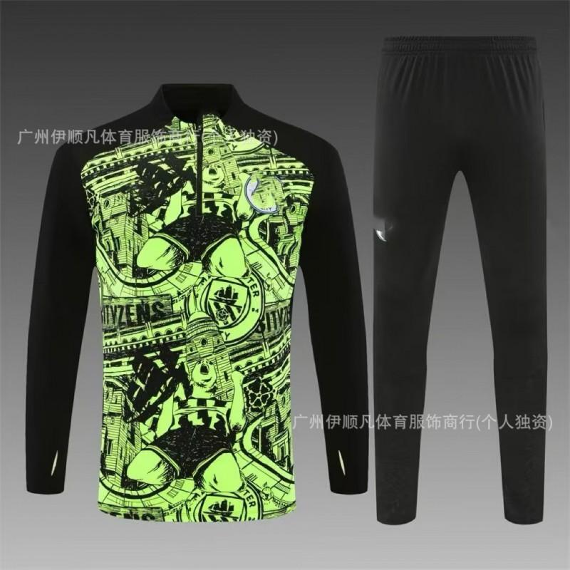 Heren Dames Voetbal Trainingsshirt Halve Rits Opwarmshirt Napoli PSG AC Milan Brazilië Manchester United Fans