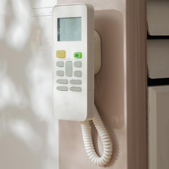 Remote Control Holder with Spring Rope Self-adhesive No Drill TV Air Conditioner