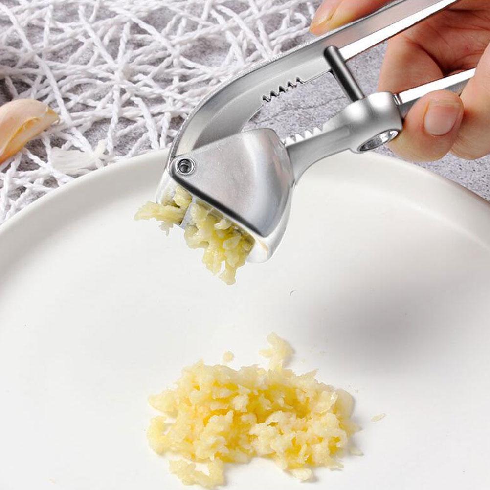 Professional Garlic Mincer Pinch Tool Machine Silver Kitchen Ginger Crusher Baby