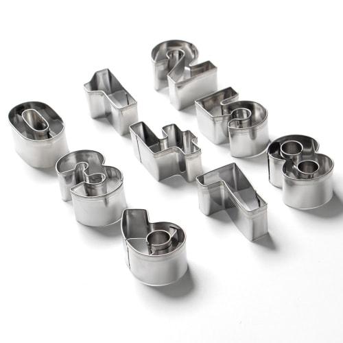 ShengHai Number Cutter Set of 9, Stainless Steel Cookie Cutter for Character Bento, Baking, and Cookie Cutter Making