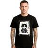Samurajkatt Japansk Konstverk Nyhet Herr T-shirt Skämt Rolig Festskjorta Topp