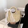Straw Woven Handbags For Women Handmade Travel Seaside Beach Bag Summer New Handle Bucket Bag Basket Bolsa