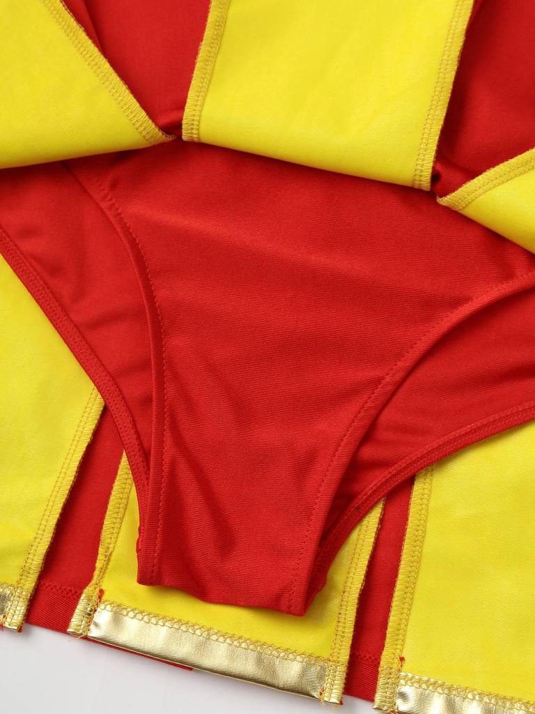 Women Stage Costume Musical Rave Party Show Cheering Team Uniform Fancy Dress Cheerleading Dancewear Cosplay Masquerade Carnival