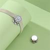 New 925 Silver Lucky Four Leaf Clover Donut Lotus Charms Flat Beads Fit 3mm 925 Bracelets DIY Friendship Jewelry