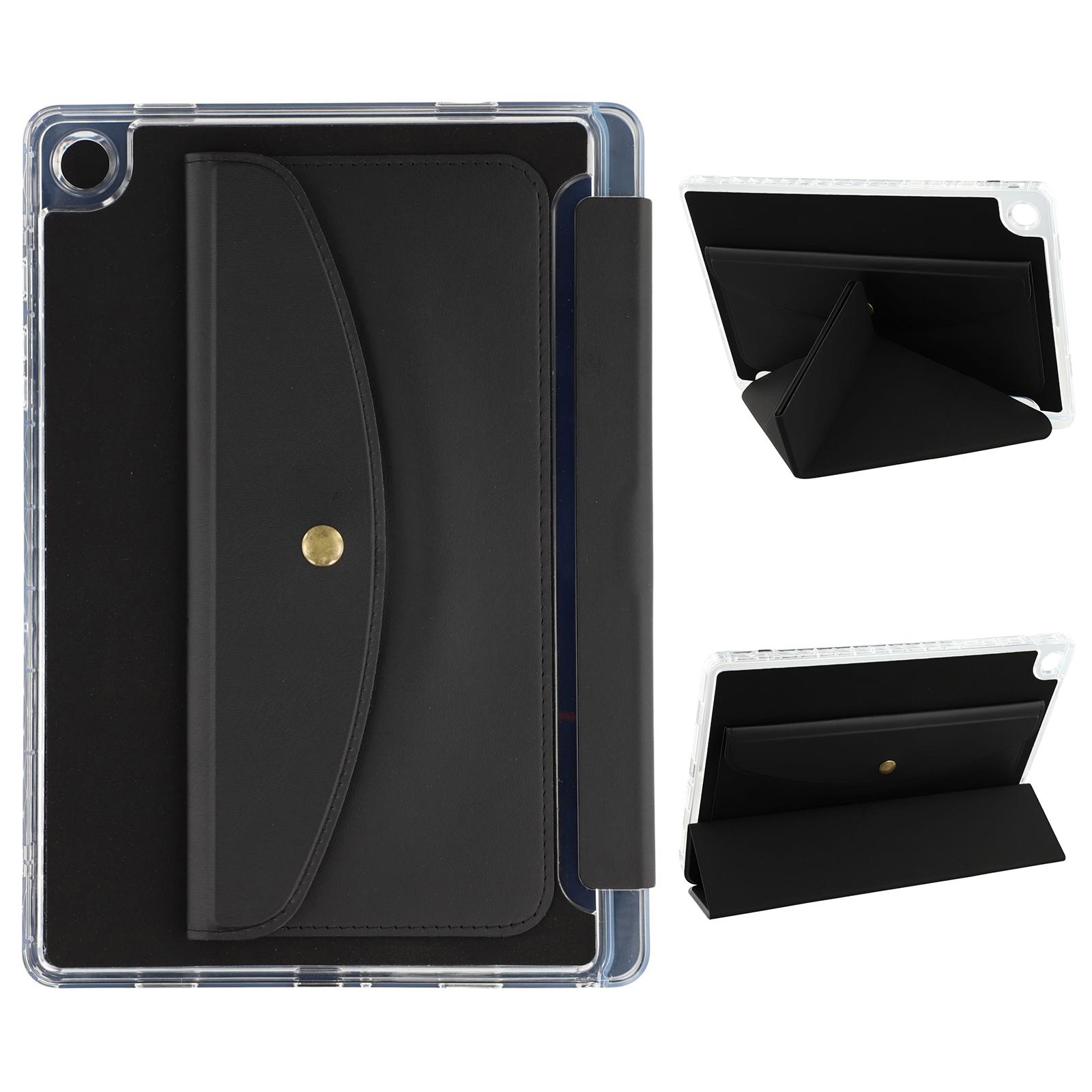 

Чехол для Samsung Galaxy Tab A9+ Чехол-подставка Оригами Кошелек из ПУ кожи Умная обложка для планшета со слотом для карандаша Black