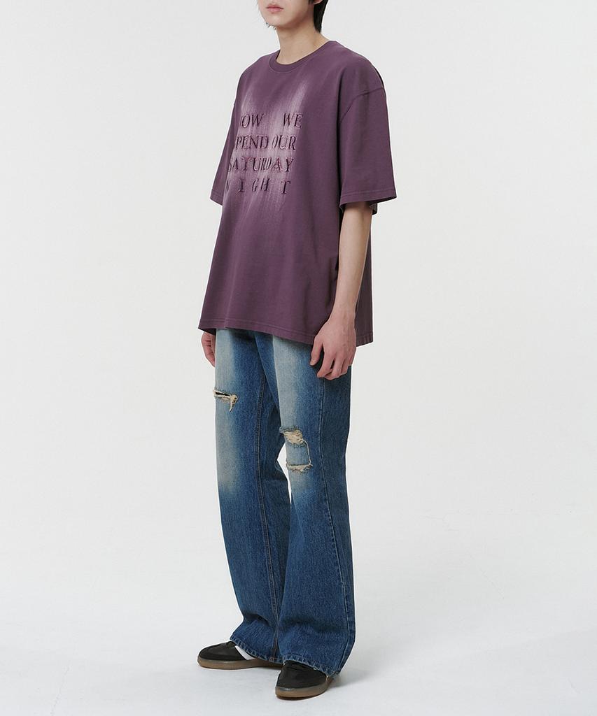 JUAN HOMME Flare Fit Denim Pants (Blue)