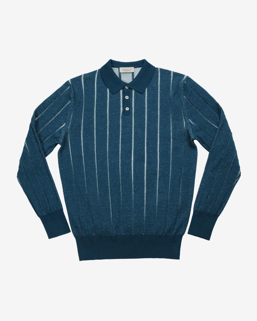 Solti Reverse Combination Polo Knit (Blue)