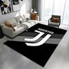 Juventus Logo Black and White Design Patterned carpet a non slip rug suitable for all seasons and any setting, gift