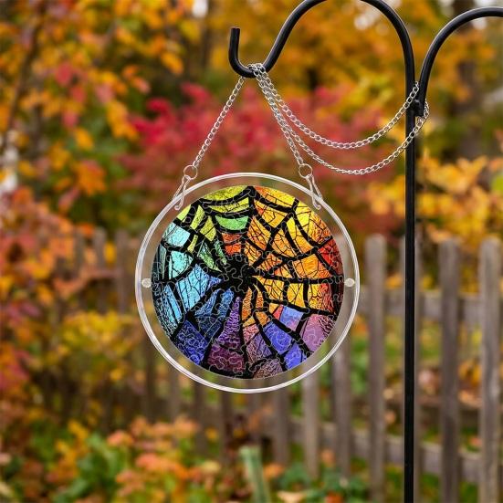 Halloween Acrylic Puzzle Suncatcher Window Hanging7.87 Inch Sun Catcher Window Decoration Ornament Ideal