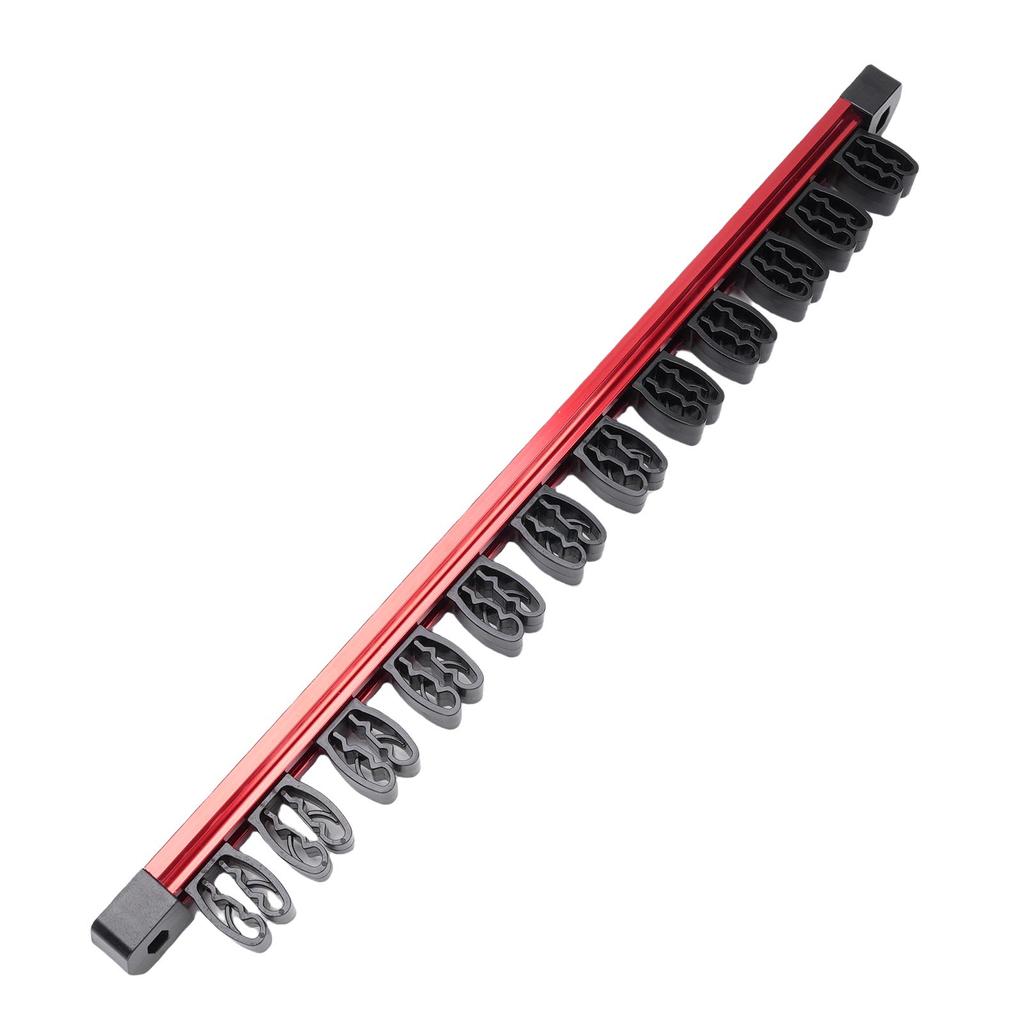 Magnetic Screw Driver Organizer 12 Slots Aluminum Rail Wrench Tool Holder for Hardware Display