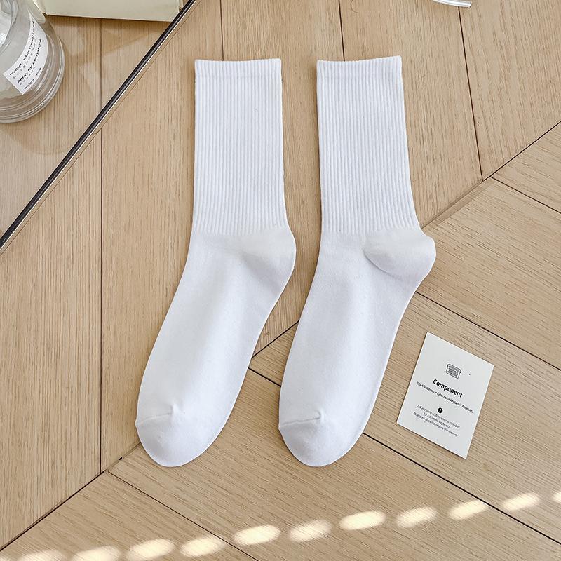 Bunte Damen Baumwoll Kniehohe Tanzsocken: Macaron Bonbonfarbe, Wadenlang, Japanischer Stil