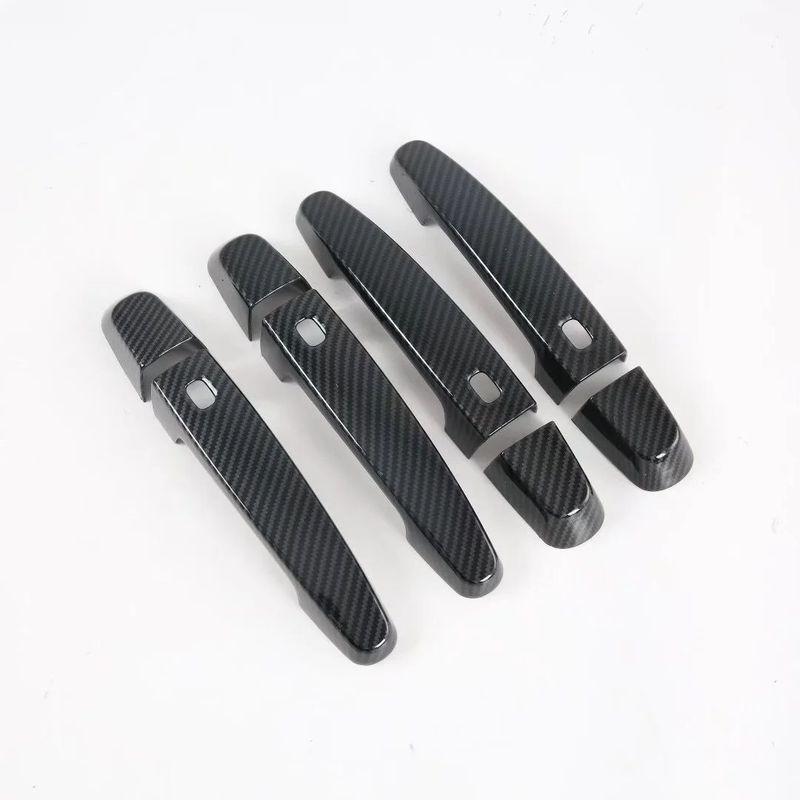 For Chevrolet Equinox 2017 2018      ABS Carbon Fiber Door Handle Cover Trim Sticker Car Styling Accessories