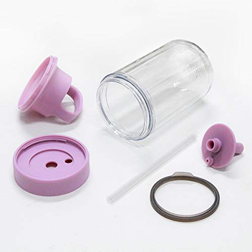 KINTO To-Go Bottle, 360ml, Purple, with Straw, Lightweight, Dishwasher Safe, Double Walled, 20064