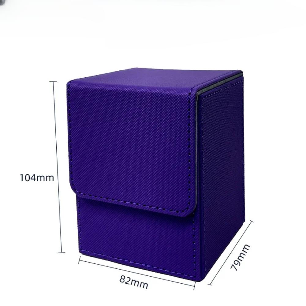 Checkered Vertical Card Box 100+Poker Storage Box Board Game Black Blue Red Green Purple Yellow White Dice Storage Box