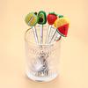 Stainless Steel Spoon, with Strawberries Durians Watermelons Avocados Decor, Durable Rust-Resistant Dessert Spoon, for Coffee Tea Stirring And Eating