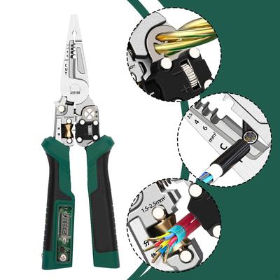Wire Stripper Crimper Multifunctional Ergonomic Hand Wiring Tool Portable Crimping Splitting Bobbin