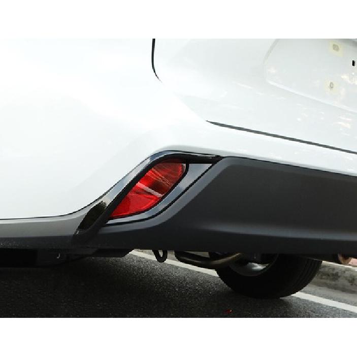 Glossy Black Rear Fog Light Lamp Frame Trim 2pcs For Toyota Highlander 2020-2023