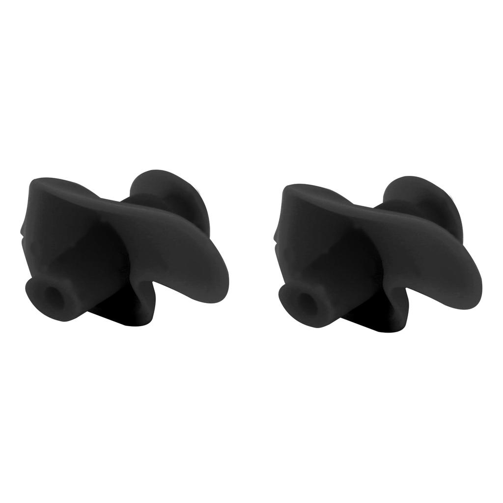 1 Pair Swimming Ear Plugs Soft Silica Gel Waterproof DustProof Water Sports Swim Earplugs(Black in Bulk )