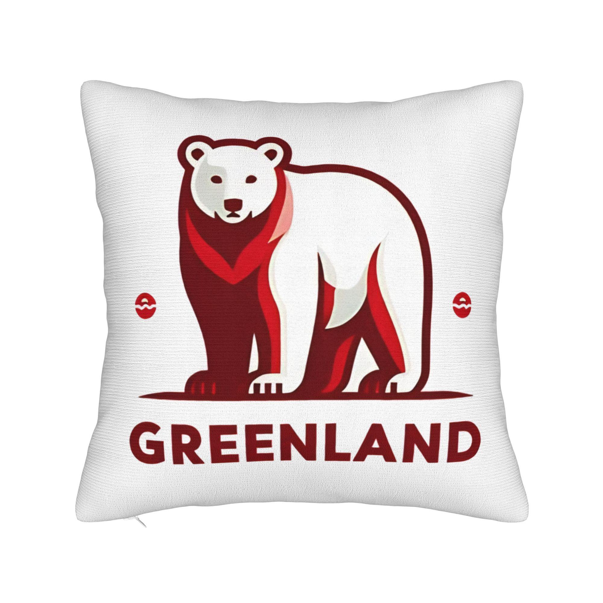 

MAGAMake America Go Away Square Pillow Case Greenland Cushion Cover Awesome Polyester Decor Pillowcase for Home 18x18 30x30cm 12x12in