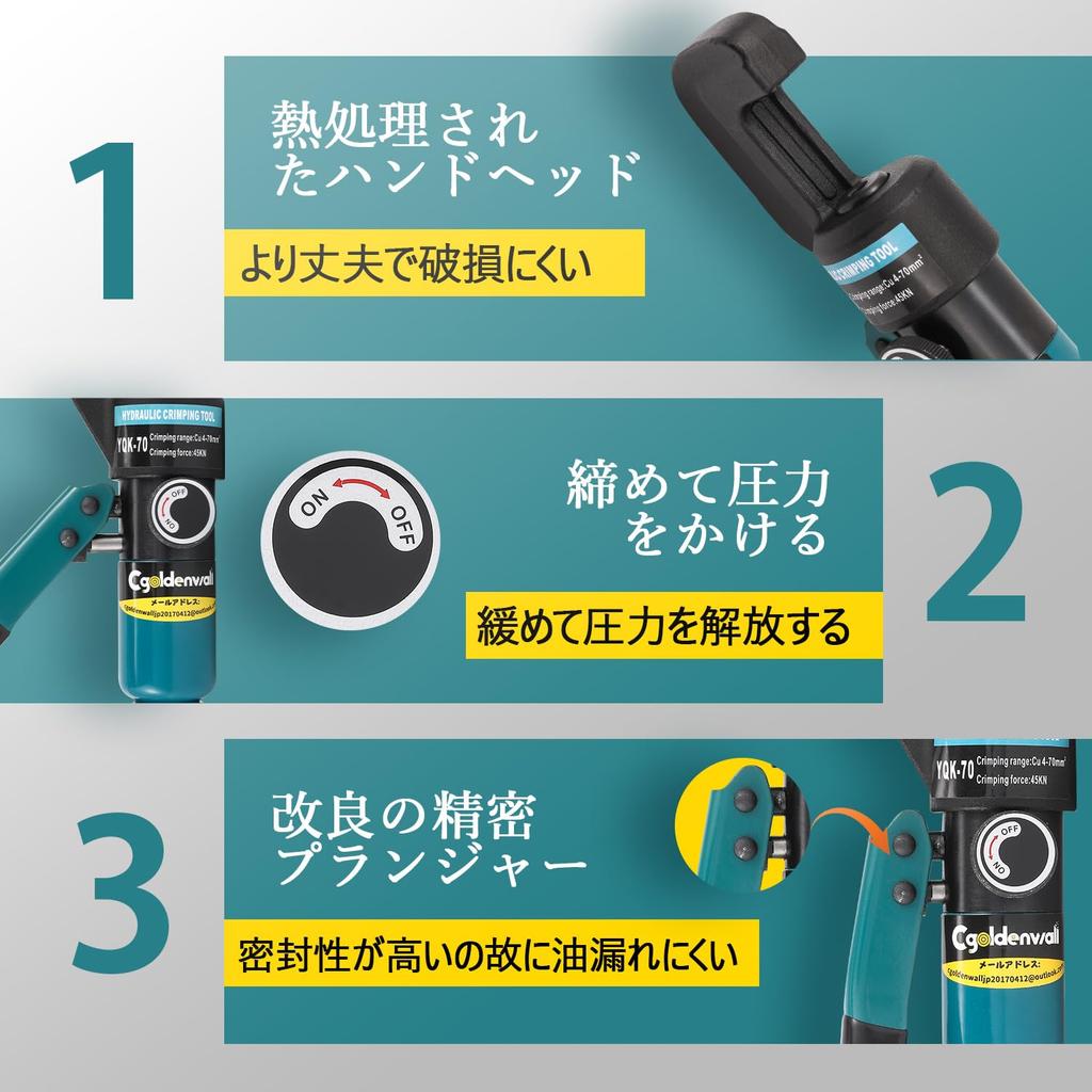 CGOLDENWALL Hydraulic Crimping Crimping Tool for Crimping Includes 9 Crimps Bare 80KN Maximum Supports Round Wire Rope Ring Compatible with Hydraulic