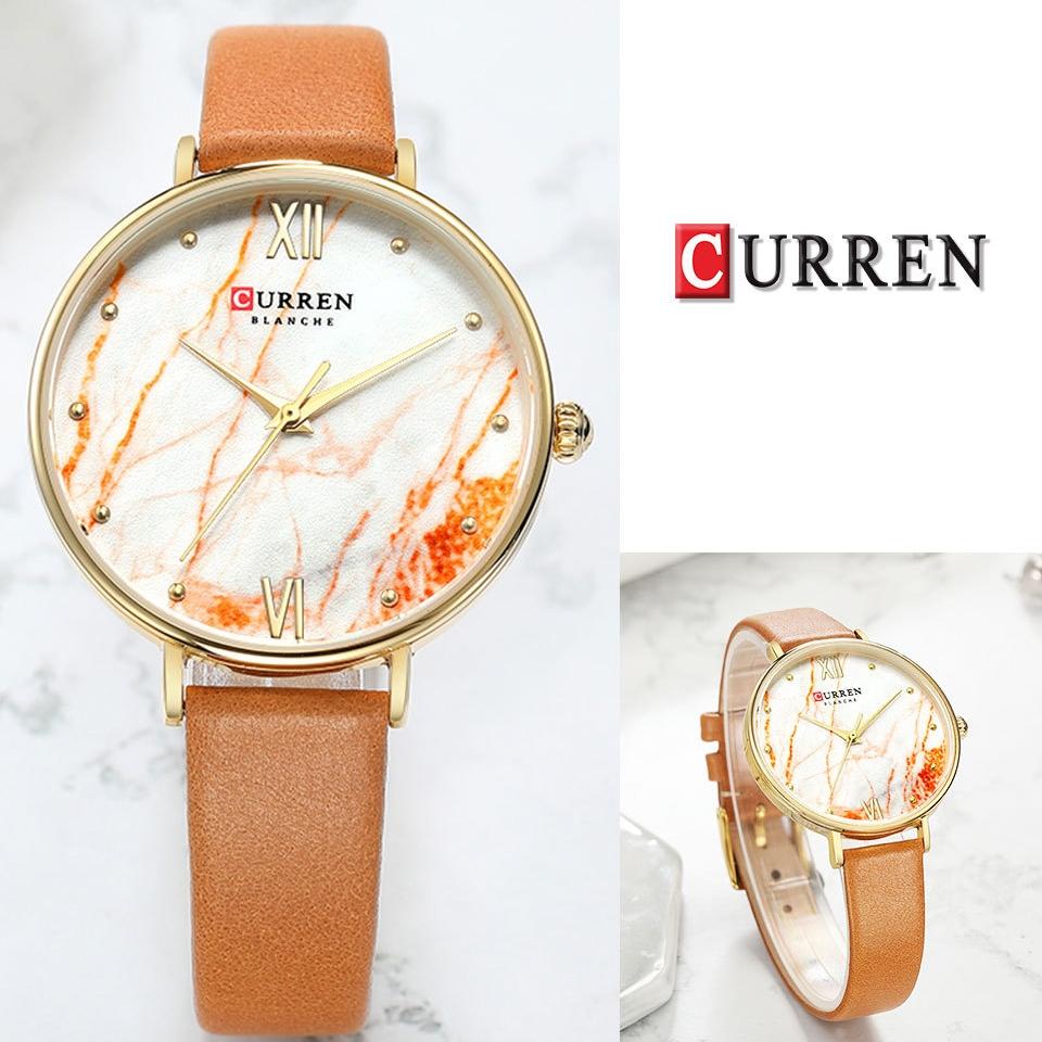 CURREN Kadın İzle Su Geçirmez Moda Trendi Öğrenci Kadınlar için Basit Ultra-ince Kuvars İzle