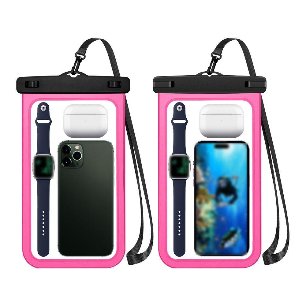 Touchable Screen Mobile Phone Bag Waterproof Swimming Storage Bag Outdoor Sports
