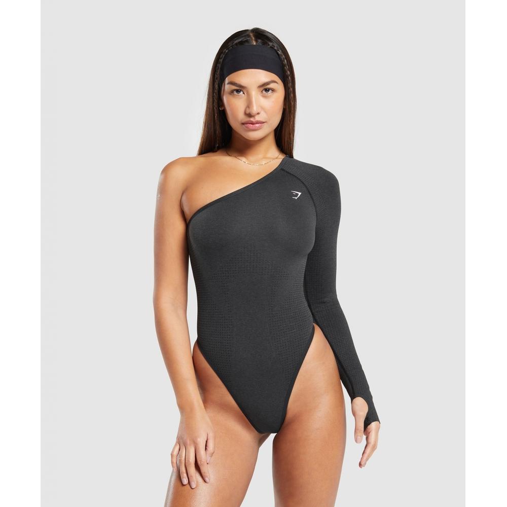 

Бесшовное боди GYMSHARK Vital Black Marl B8A5E BCBT L