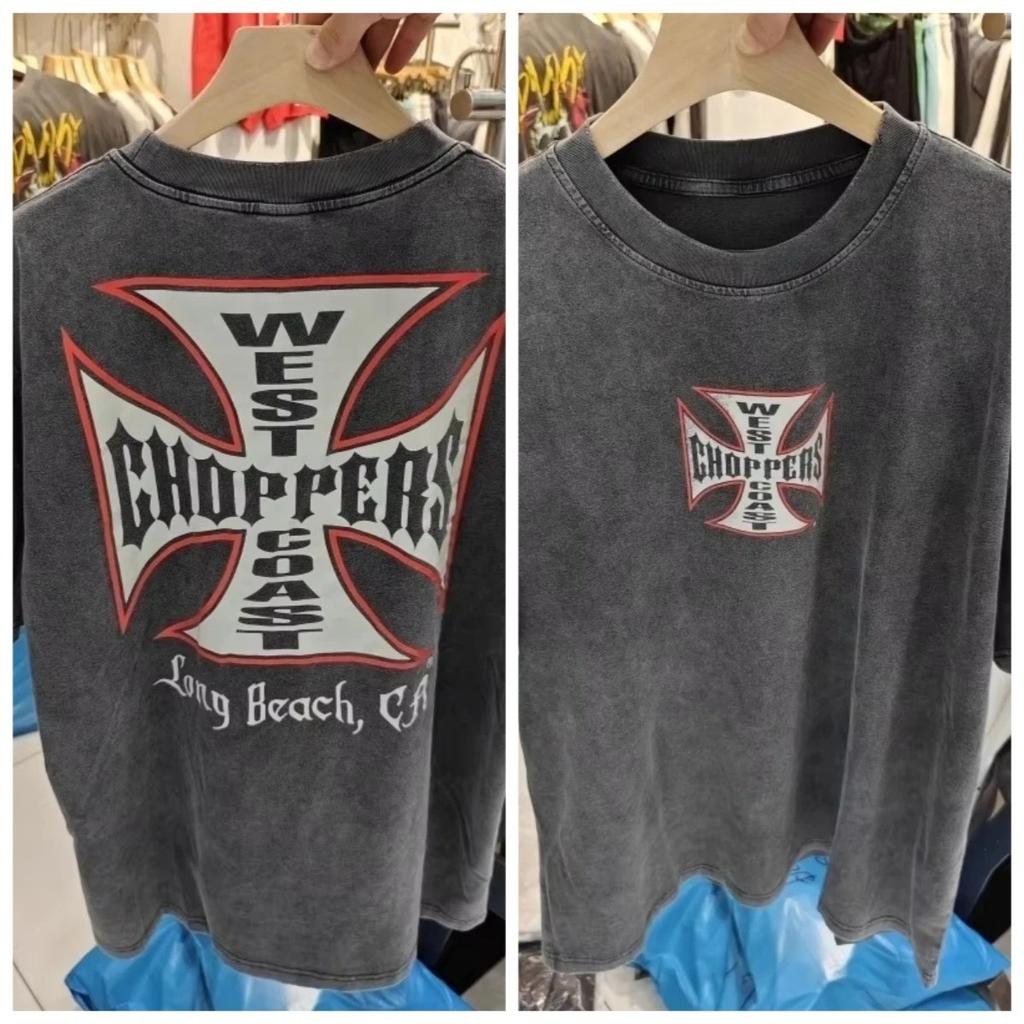 2026 Unisex Washed Cotton T-shirts Casual West Coast Choppers T-Shirt Trendy Streetwear Breathable Fabric Loose Fit Daily Outfit Unseix