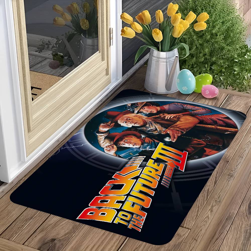Movie B-Back To The Future Game Floor Mat Rectangle Anti-slip Home Soft Badmat Front Door Indoor Outdoor Mat Hotel Decor Mat