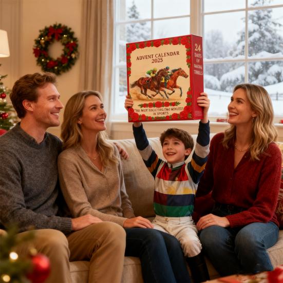 Advent Calendar 2025 Run for The Roses Box 24 Days Acrylic Ornament Floral Countdown Decor