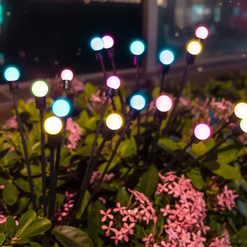 Solar-LED-Glühwürmchen-Lampe für den Außenbereich, Garten-Rasenlampe, Hofkanal-Landschaftslampe, Solar-Himmel-Stern-Schaukellampe, für den Außenbereich, Blumenbeet, Weihnachtsdekoration